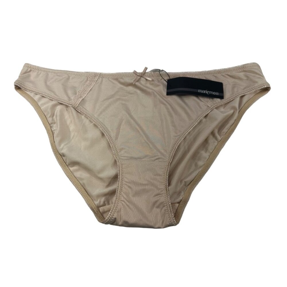 Marie Meili Women's Size Large Panty Bikini Brief Beige New With Tags